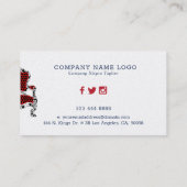 アンティーク椅子白黒と赤 名刺 (裏面)