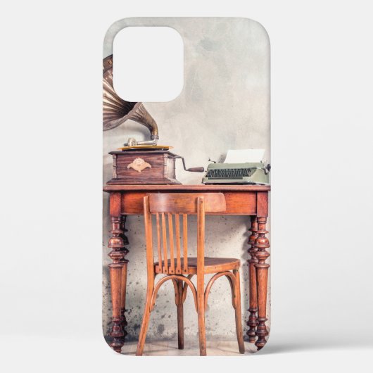 アンティーク椅子,古いタイプライター,レトロラジオ,グランプ Case-Mate iPhoneケース (裏面)