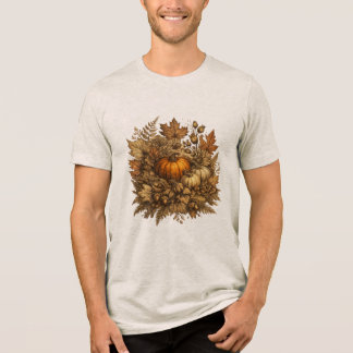 アンティーク植物図鑑の秋のハロウィン メンズTシャツ トライブレンドTシャツ
