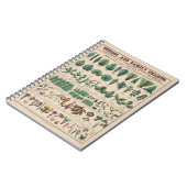 アンティーク植物学スクールチャート ビンテージ自然 ノートブック (左側)