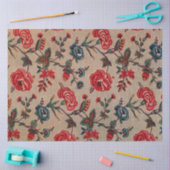 アンティーク植物性アールヌーボーフローラルパターンスクラフト 薄葉紙 (クラフト)