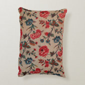 アンティーク植物性アールヌーボーフローラルパターン アクセントクッション (裏面(縦))