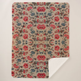 アンティーク植物性アールヌーボーフローラルパターン シェルパブランケット