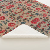 アンティーク植物性アールヌーボーフローラルパターン シェルパブランケット (3/4)