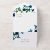 アンティーク植物性フローラすべて1つの結婚式の招待 オールインワン招待状 (外側)