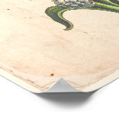 アンティーク植物性プリントポスターヒヤシンス開花 ポスター (角)