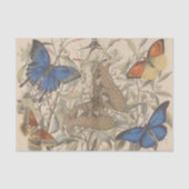 アンティーク植物性ヴィンテージモスバタフライデクページ 薄葉紙 (正面)