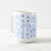 アンティーク植物画 フラワー コーヒーマグカップ (正面左)