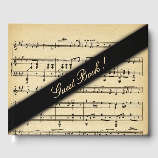 アンティーク楽譜のゲストブック ゲストブック (正面)