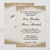 アンティーク楽譜をテーマにした結婚式の招待状 招待状 (正面/裏面)