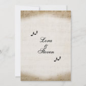 アンティーク楽譜をテーマにした結婚式の招待状 招待状 (裏面)