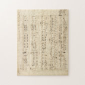 アンティーク楽譜チョパン原稿 ジグソーパズル (縦)