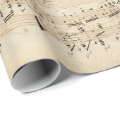 アンティーク楽譜チョパン原稿 ラッピングペーパー (ロールコーナー)