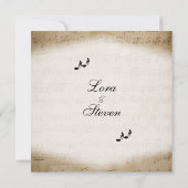 アンティーク楽譜テーマ結婚式招待状 招待状 (裏面)