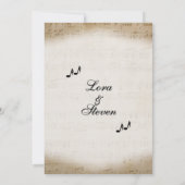 アンティーク楽譜テーマ結婚式招待状 招待状 (裏面)