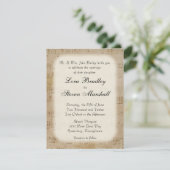 アンティーク楽譜テーマ結婚式招待状 招待状 (スタンド正面)