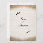 アンティーク楽譜テーマ結婚式招待状 招待状 (裏面)