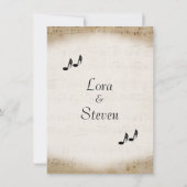 アンティーク楽譜テーマ結婚式招待状 招待状 (裏面)