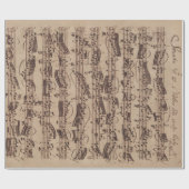 アンティーク楽譜バッハ原稿 ラッピングペーパー (フラット)