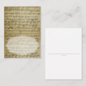 アンティーク楽譜座席表 プレイスカード (正面/裏面)