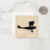 アンティーク機シルエットアート ノートカード (正面/裏面インサイチュ)