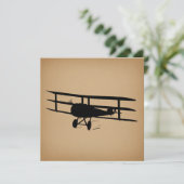 アンティーク機シルエットヴィンテージ飛行機 シーズンカード (スタンド正面)