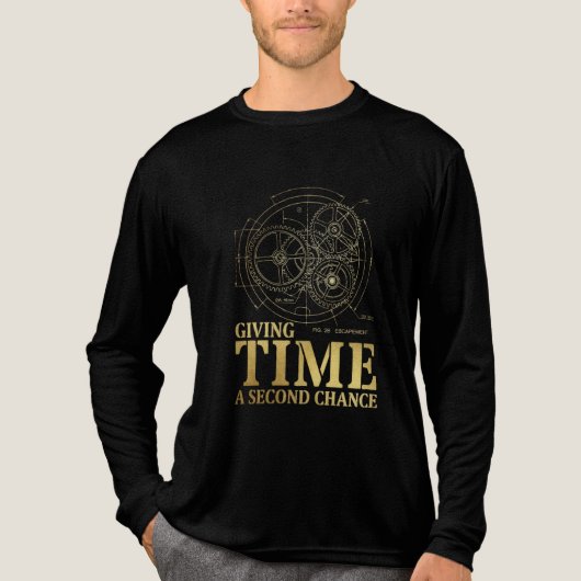 アンティーク機械時計図面 トライブレンドTシャツ (正面)