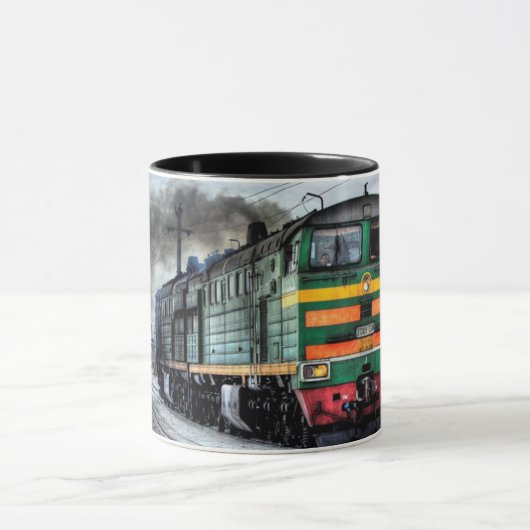 アンティーク機関車蒸気機関列車コーヒーカップ マグカップ (中央)