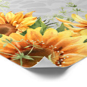 アンティーク水彩ひまわり退職パーティーアイディア ポスター (角)