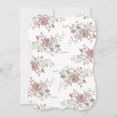 アンティーク水彩バラブライダルシャワー招待 招待状 (裏面)