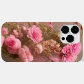 アンティーク水彩ピンク色の花 Case-Mate iPhoneケース (裏面 (横))