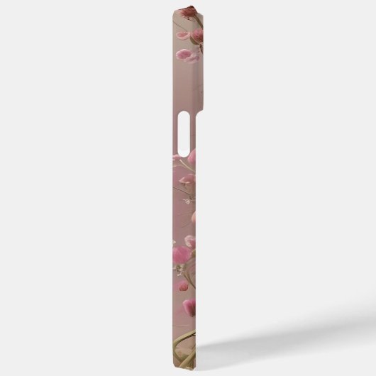 アンティーク水彩ピンク色の花 Case-Mate iPhoneケース (裏面 / 右)