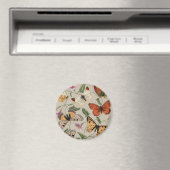 アンティーク水彩画 蝶 ガ 自然の絵 マグネット (インサイチュ (食洗機))