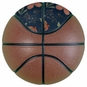 アンティーク水色プリントフローラオンネイビー バスケットボール (右)