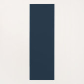 アンティーク水色プリントフローラオンネイビー ヨガマット (裏面)