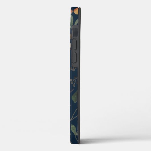 アンティーク水色プリントフローラオンネイビー Case-Mate iPhoneケース (裏面 / 左)