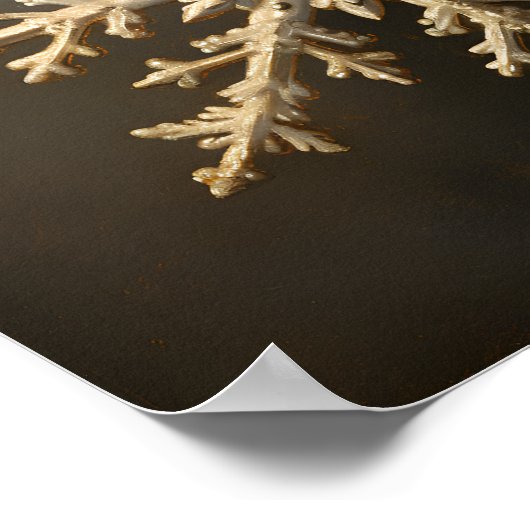 アンティーク油雪片 ポスター (角)