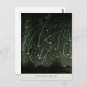 アンティーク流星シャワー天文学 ポストカード (正面/裏面)