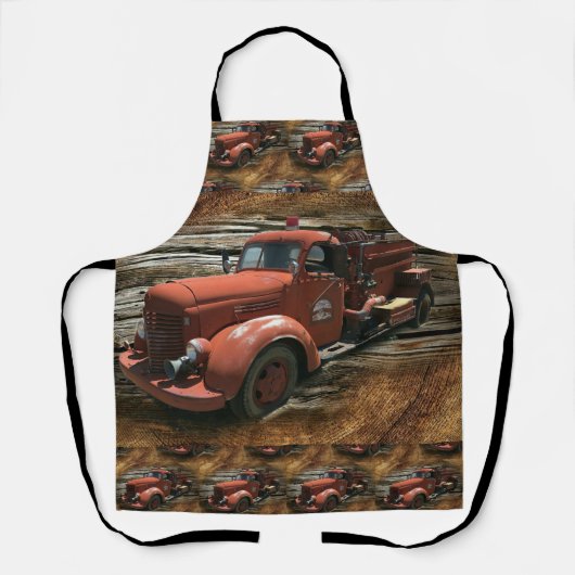 アンティーク消防車ヴィンテージ消防車 エプロン (正面)