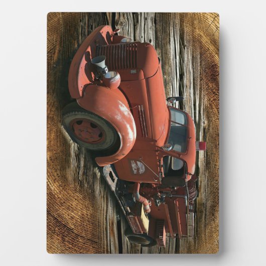 アンティーク消防車ヴィンテージ消防車 フォトプラーク (正面)