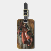 アンティーク消防車ヴィンテージ消防車 ラゲッジタグ (正面縦)