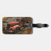 アンティーク消防車ヴィンテージ消防車 ラゲッジタグ (裏面横)