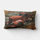 アンティーク消防車ヴィンテージ消防車 ランバークッション (裏面)