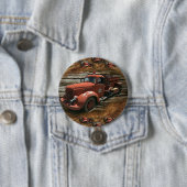 アンティーク消防車ヴィンテージ消防車 缶バッジ (インサイチュ)