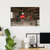 アンティーク消防車 ポスター (ホームオフィス)