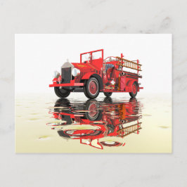 アンティーク消防車 ポストカード