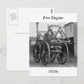 アンティーク消防車, 1920s ポストカード (正面/裏面)