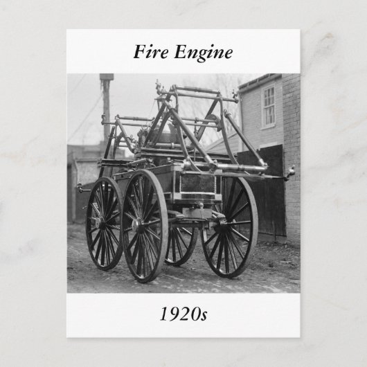 アンティーク消防車, 1920s ポストカード (正面)