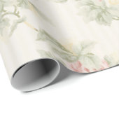 アンティーク淡ピンクフローラ壁紙 ラッピングペーパー (ロールコーナー)