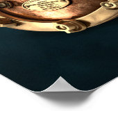 アンティーク深いシーダイビングヘルメット ポスター (角)